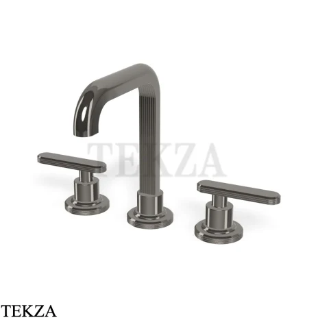 FIMA Carlo Frattini Park Line Смеситель для раковины 3 отв, без гарнитура, F1301CN.1, black chrome