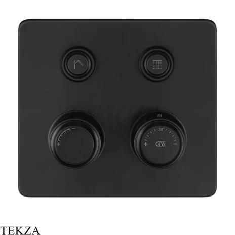 Gessi VENTI20 Термостатический смеситель на 2 потока, внешняя часть 65232-299, Black XL