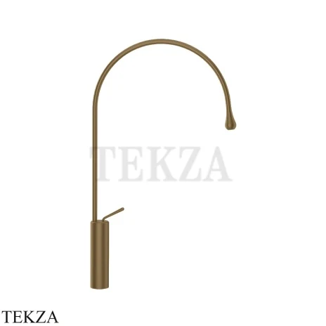 Gessi Goccia Смеситель для раковины высокий, без сливного гарнитура 33610-791, Deep Bronze Br. PVD