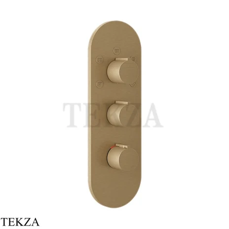 Gessi Ingranaggio-Anello Термостат для душа, 5 потоков, внешняя часть 43072-726, Warm Steel Br. PVD