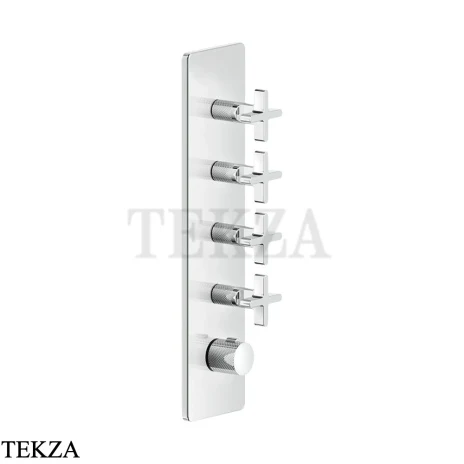 Gessi INCISO WELLNESS Термостат 4 выхода, внешняя часть 58228-031, хром глянец
