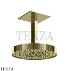 Gessi Inverso RIGATO Верхняя душевая лейка с кронштейном 30 см 63572-710, Brass PVD