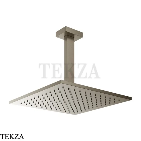 Gessi Rettangolo shower Верхний душ с потолочным кронштейном 15186-149, Finox Brushed Nickel