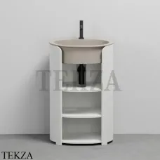 CIELO I Catini Tiberino Тумба отдельностоящая CAMTL, с 3-мя полками, слив в стену, белый-Avena CIELO I Catini Tiberino Тумба отдельностоящая CAMTL, с 3-мя полками, слив в стену, белый-Avena