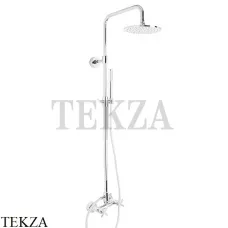 FIMA Carlo Frattini Spillo UP Душевая колонная, 250, двухвентильный смеситель F5305/2BS, белый матовый