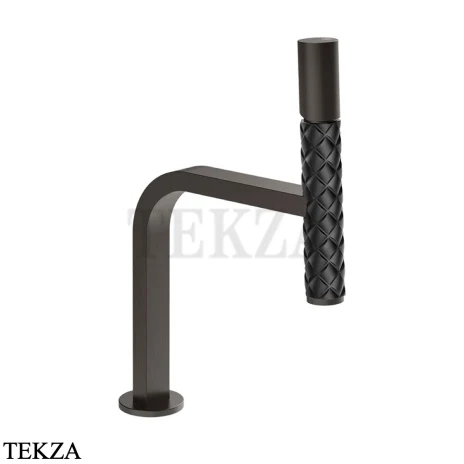 Gessi Pelle Tresse Смеситель для раковины, без сливного гарнитура 78602-440, Nero/ Black Metal Br. PVD