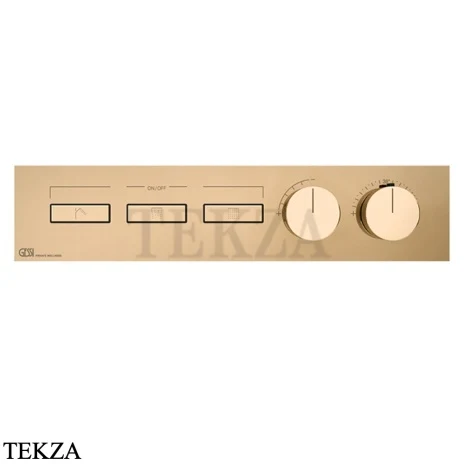 Gessi HI-FI Термостатический смеситель на 3 потока, внешняя часть 63014-735, бронза глянец