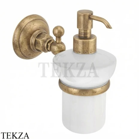 Nicolazzi Classici Дозатор для мыла, керамика белая 1489OG, Raw Brass