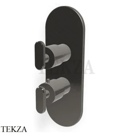 FIMA Carlo Frattini Park Line Термостат для душа на 2-3 потока, внешняя часть F1309X7CN, Black chrome