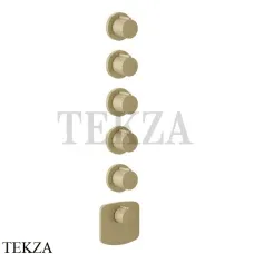 Gessi Ingranaggio-Anello Термостат для душа, 5 потоков, внешняя часть 43240-727, Brushed Brass