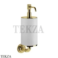 Gessi VENTI20 Дозатор для жидкого мыла настенный белый 65413-246, Gold PVD