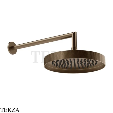 Gessi Inverso Diamantato Верхняя лейка с кронштейном D25,0 см 63645-761, Coffee Bronze Brushed PVD