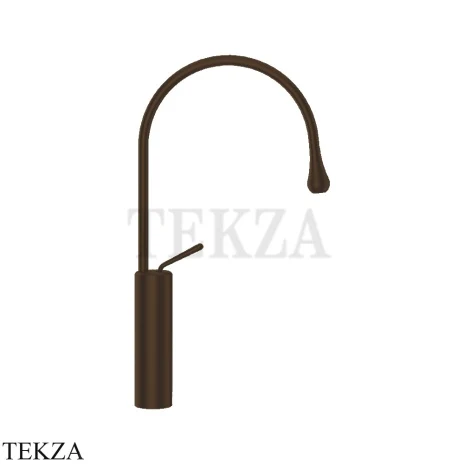 Gessi Goccia Смеситель для раковины высокий, без сливного гарнитура 33609-845, Dark Bronze