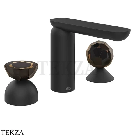 Gessi Perle Смеситель для раковины на 3 отв., без гарнитура 74828-299, черный матовый