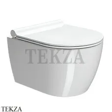 GSI PURA 46/F Унитаз подвесной ”Swirlflush” (безободковый) 8802FR211, сиденье микролифт slim, белый матовый