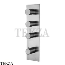 FIMA Carlo Frattini Spillo steel Термостат для душа 3 потока, внешняя часть F3089X3INOX, сталь