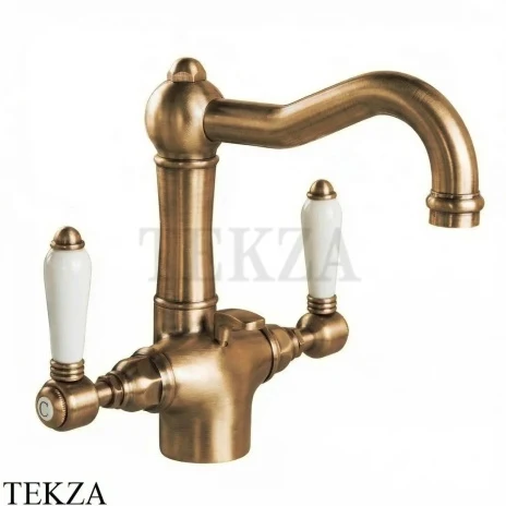 Nicolazzi P.M.BLANC Смеситель для раковины, с донным клапаном, 1432BZ18, бронза classic