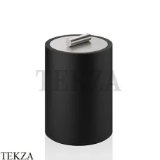 Decor Walther Stone Black DMD S Баночка маленькая для ватных дисков и палочек 0971265, черный матовый-stainless steel