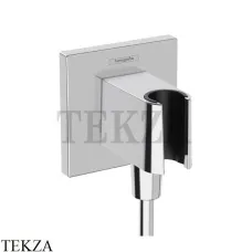 Hansgrohe FixFit E Шланговое подсоединение с держателем 26889000, хром глянец Hansgrohe FixFit E Шланговое подсоединение с держателем 26889000, хром глянец