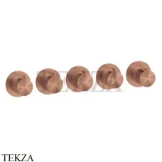 Gessi 316 SHOWER Термостат для душа на 4 выхода, внешняя часть 54338-708, Copper Brushed