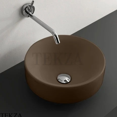 Kerasan Cento Раковина круглая накладная D35 см, без перелива, 355888, Bruno matt
