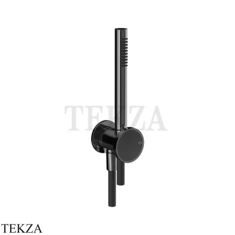 Gessi Origini MATERIC Душевой комплект с лейкой, шланг 1,50 м 66123-706, Black Metal PVD