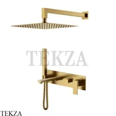 Boheme Qubic Смеситель для ванны, ручной душ, верхняя лейка, комплект 474-BR, Bronze