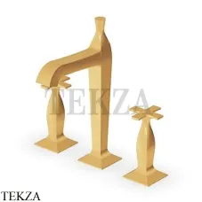 Zucchetti Bellagio Смеситель для раковины высокий, с донным клапаном ZB1426.C41, brushed gold PVD