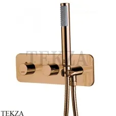 Bossini Teo Термостат для душа 2 потока с гарнитуром, комплект Z005351.022, бронза classic