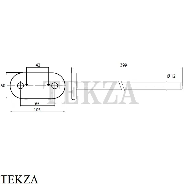 Emco Round Держатель для полотенца неподвижный, двойной 4350 001 40, хром глянец