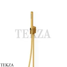Zucchetti Hoop Душевой комплект с выводом и держателем Z93932.C41, brushed gold