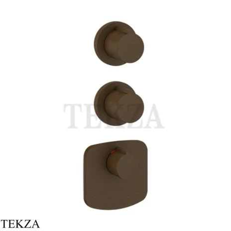 Gessi Ingranaggio-Anello Термостат для душа, 2 потока, внешняя часть 43234-845, Dark Bronze