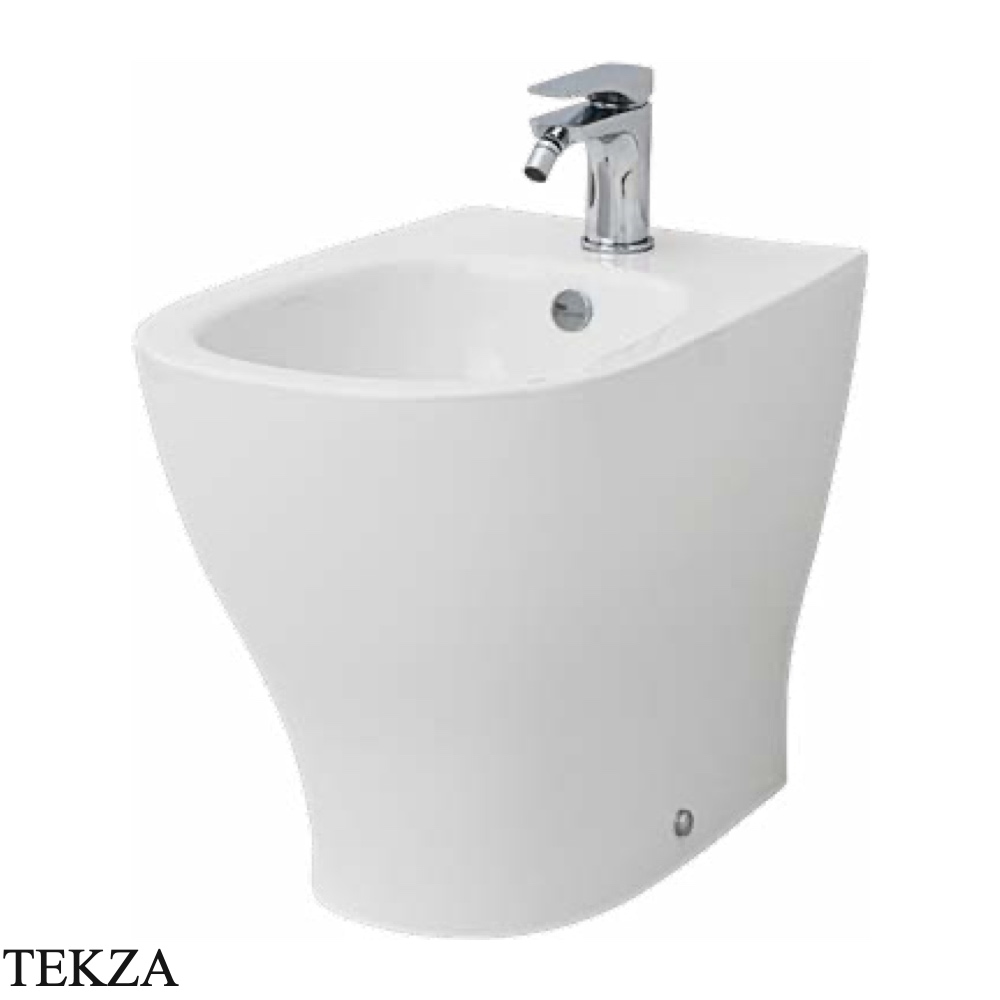 ArtCeram Ten 4.0 биде напольное приставное с 1 отверстием под смеситель TEB005 01 00, белый глянец