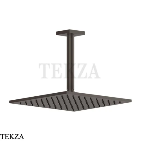 Gessi RILIEVO Потолочная душевая лейка с кронштейном под размер 59159-707, Black Metal Brushed PVD