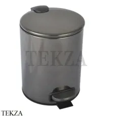 Boheme Uno Ведро для мусора круглое 5л, с педалью Uno 10426-GM Gun Metal