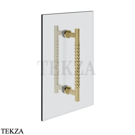 Gessi Pelle Tresse Полотенцедержатель для крепления на стекло, 20 см, 78630-727, Brushed Brass PVD
