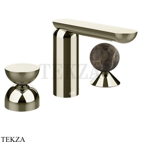 Gessi Perle Смеситель для раковины на 3 отв., без гарнитура 74918-720, никель глянец