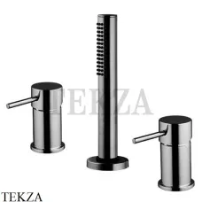 FIMA Carlo Frattini Spillo UP Смеситель на борт ванны без излива, с гарнитуром F3044/1NCN, Black chrome