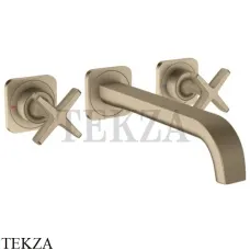 Axor Citterio E Смеситель для раковины на 3 отверстия, внешняя часть 36107820,  Brushed Nickel