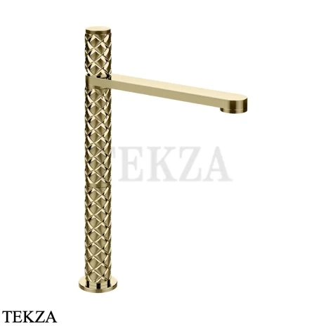 Gessi Pelle Tresse Смеситель для раковины высокий, с донным клапаном 78053-710, Brass PVD