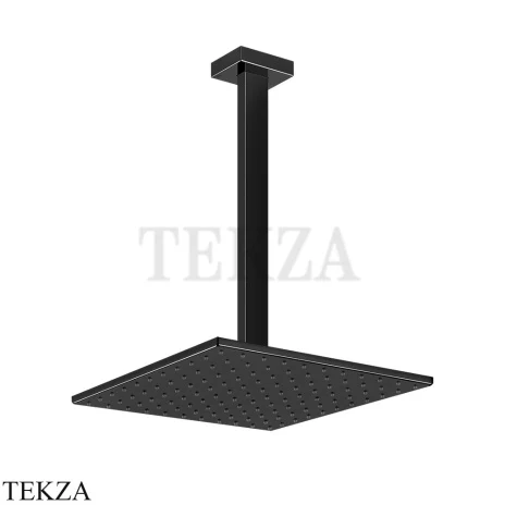 Gessi Rettangolo shower Верхний душ с потолочным кронштейном под размер 15199-706, Black Metal PVD