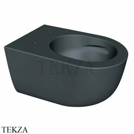 Hatria FUTURA Унитаз подвесной, чаша без ободка, слив торнадо A0Y9BA08, Antracite