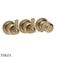 Gessi VENTI20 Термостат для душа, 2 потока, внешняя часть 65334-726, Warm Bronze Br.