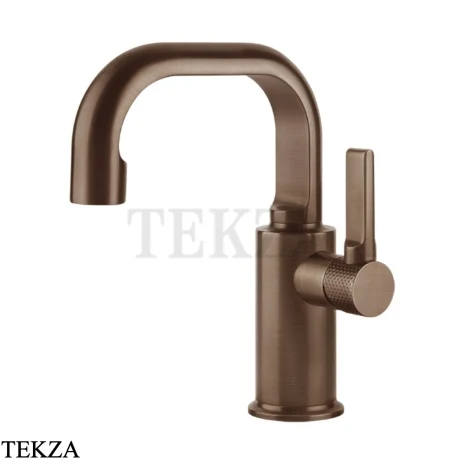 Gessi INCISO Смеситель для раковины ручка сбоку, без гарнитура 58009-708, Copper Brushed