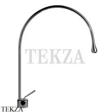 Gessi Goccia Смеситель для раковины высокий, без сливного гарнитура 33603-124, Black Metal глянец