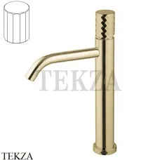 FIMA Carlo Frattini Spillo TECH V Смеситель для раковины, с донным клапаном F3031TLXSVHS, Brushed Champagne