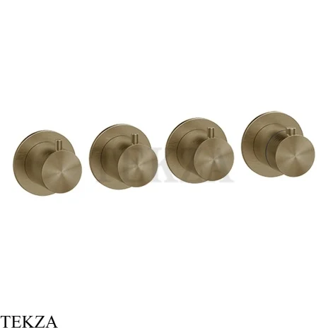 Gessi 316 SHOWER Термостат для душа на 3 выхода, внешняя часть 54336-791, Deep Bronze Brushed PVD