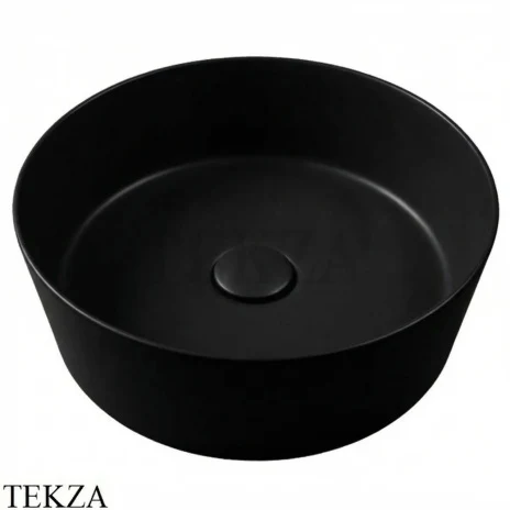 Hatria HAPPY HOUR 07:00 Slim Раковина накладная, без перелива A0Y1VG02, черный матовый