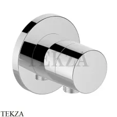 Keuco IXMO Pure Вентиль запорный, 3 потока, с выводом шланга, круг, внешняя часть 59549170101, алюминий finish