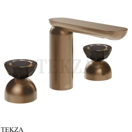 Gessi Perle Смеситель для раковины на 3 отв., без гарнитура 74886-708, медь Brushed